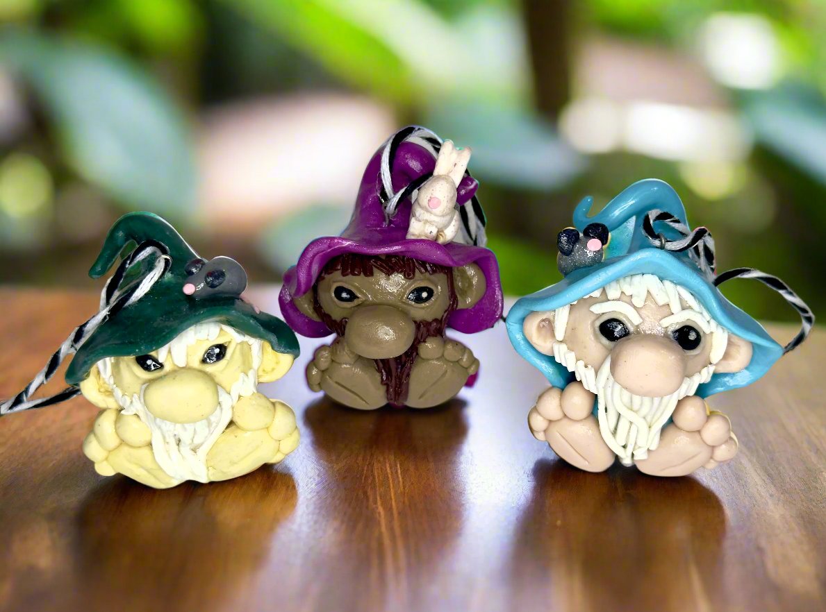 Polymer Clay Gnome Ornaments
