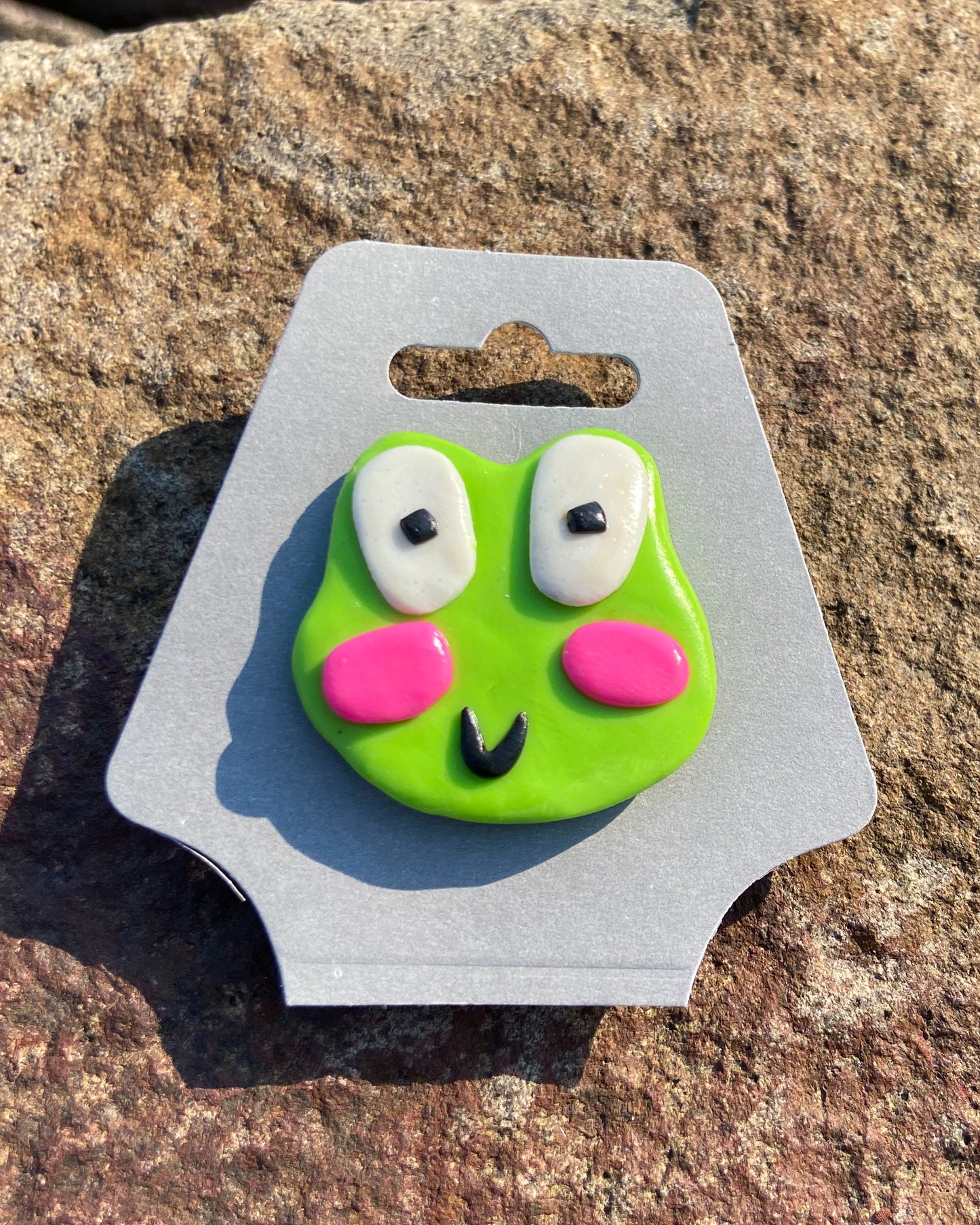 Funny Face Frog Pins