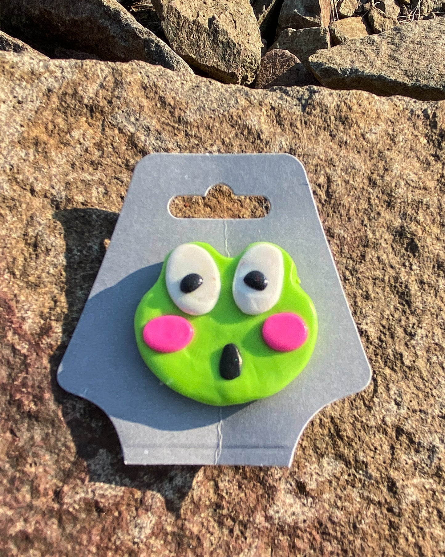 Funny Face Frog Pins