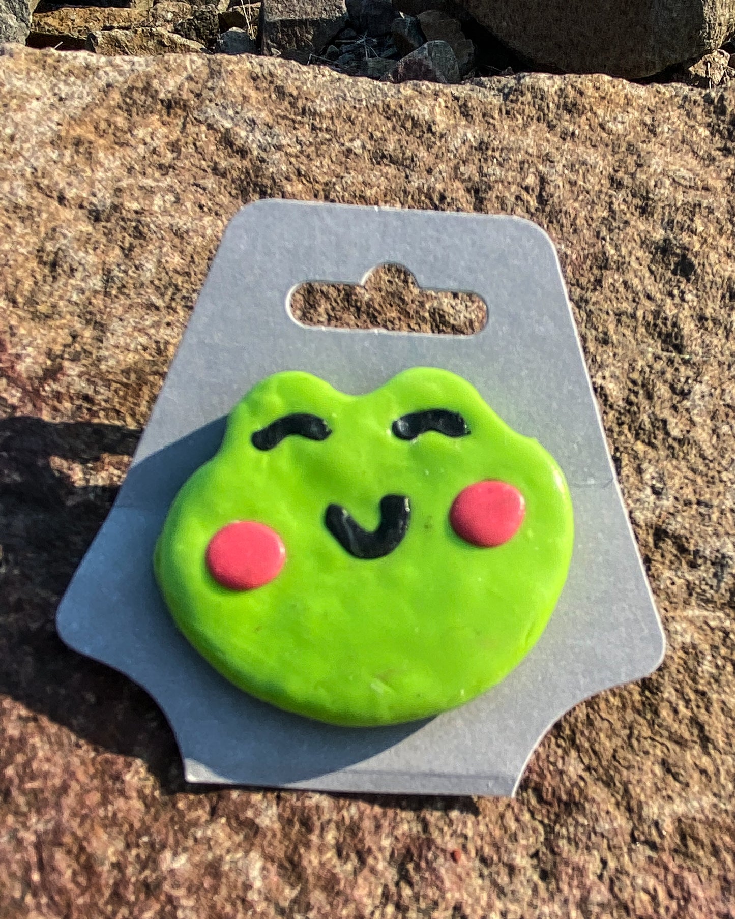 Funny Face Frog Pins
