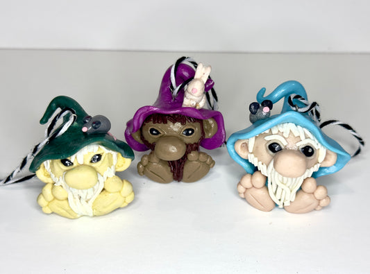 Polymer Clay Gnome Ornaments