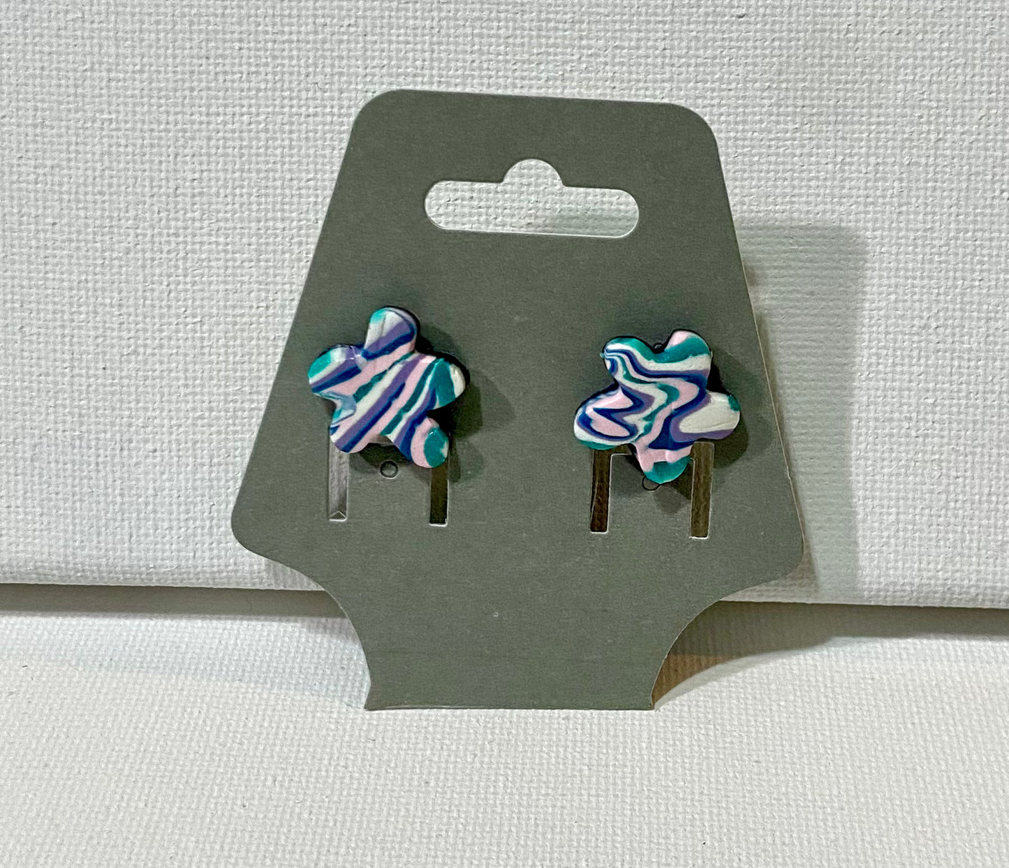Swirl Flower Stud Earrings