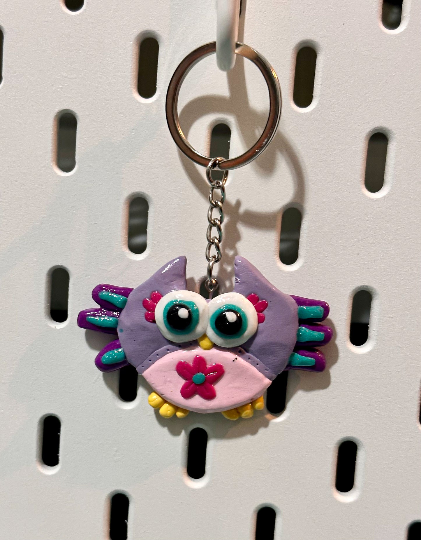 Purple Owl Keychain